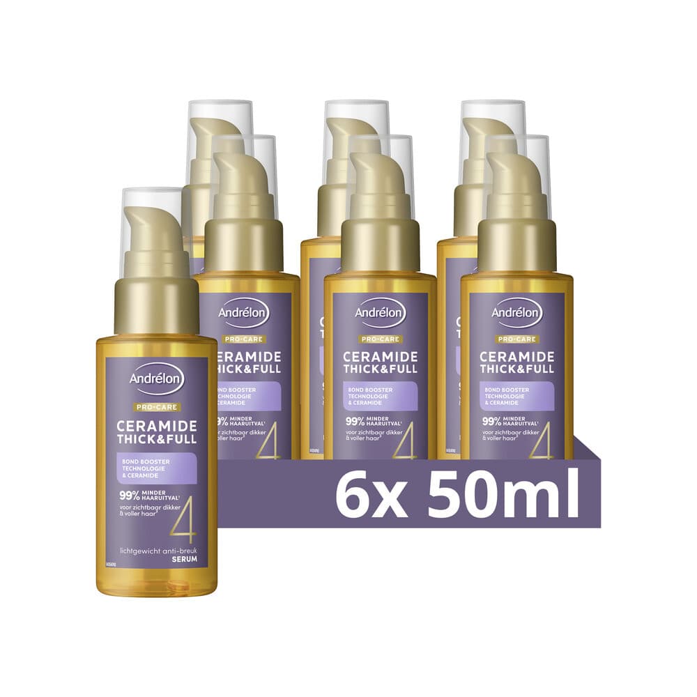 6x Andrélon Pro-Care Serum Ceramide Thick&Full 50 ml