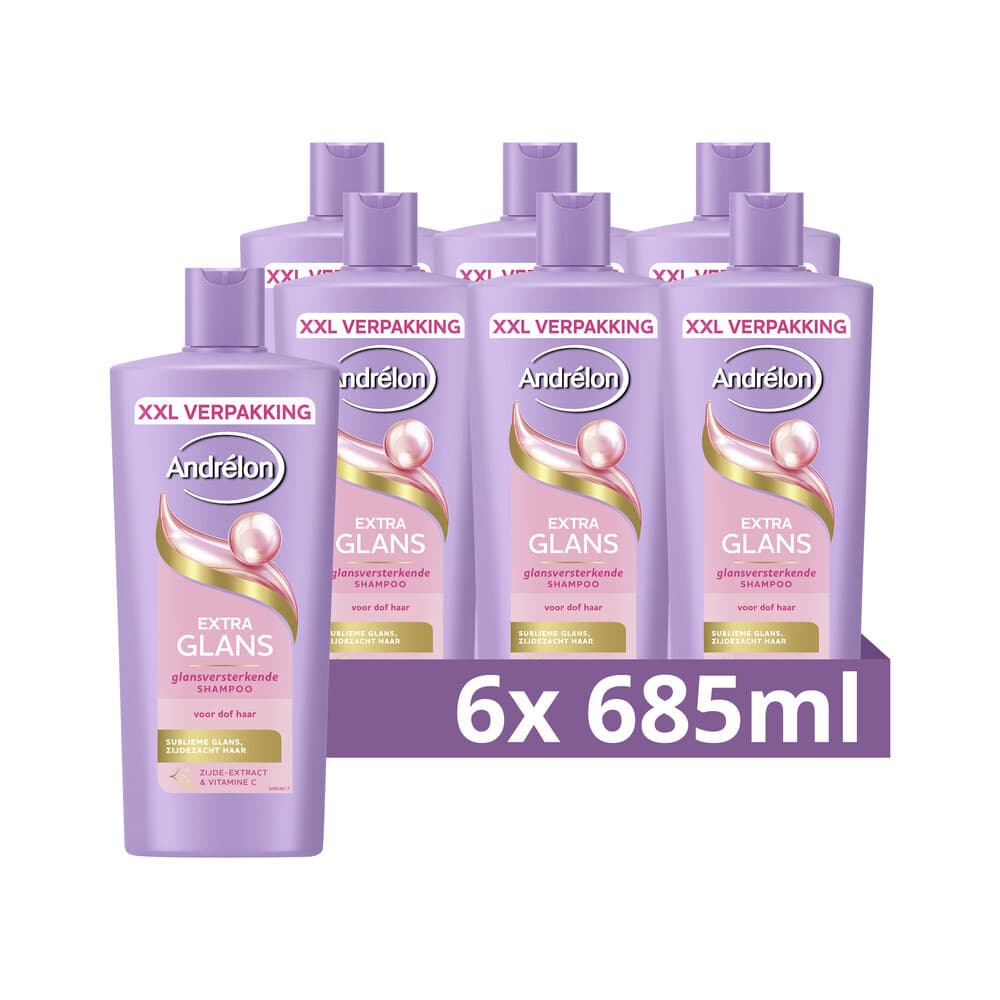 6x Andrélon Shampoo Extra Glans 685 ml