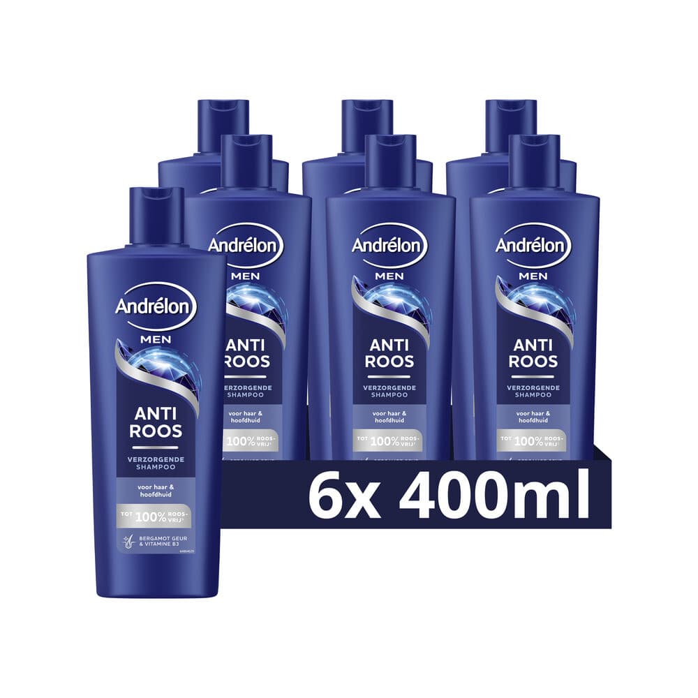 6x Andrélon Shampoo Anti-roos For Men 400 ml