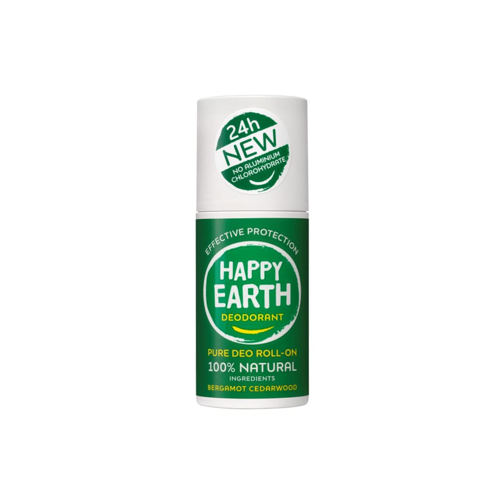 Happy Earth 100% Natuurlijke Deodorant Roller Bergamot Cedarwood 75 ml