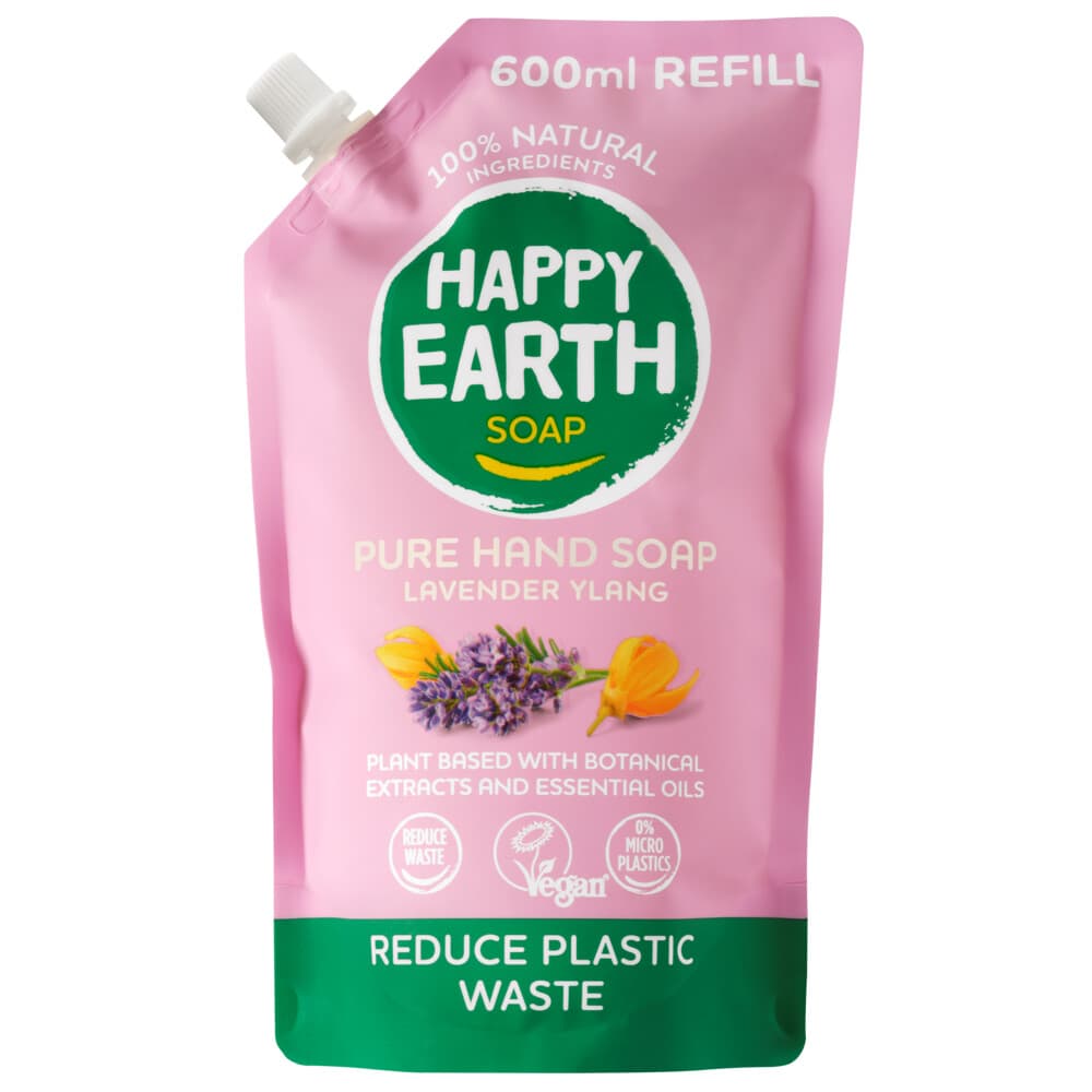 Happy Earth 100% Natuurlijke Handzeep Navulling Lavender 600 ml