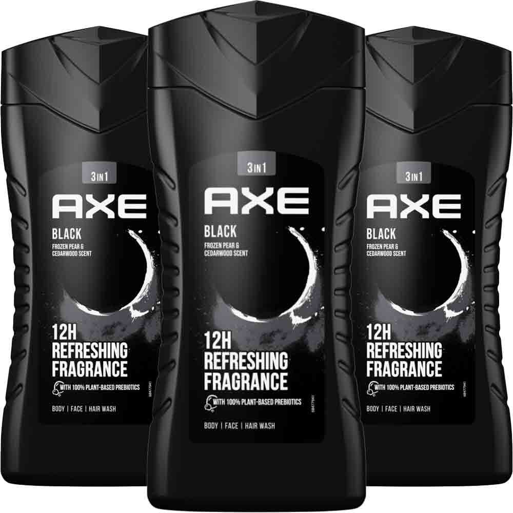 Axe 3-in-1 Douchegel Black 2+1 promopack 250 ml