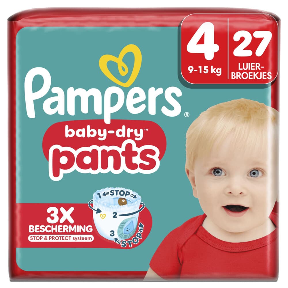 Pampers Baby Dry Luierbroekjes Maat 4 (9-15 kg) 27 stuks