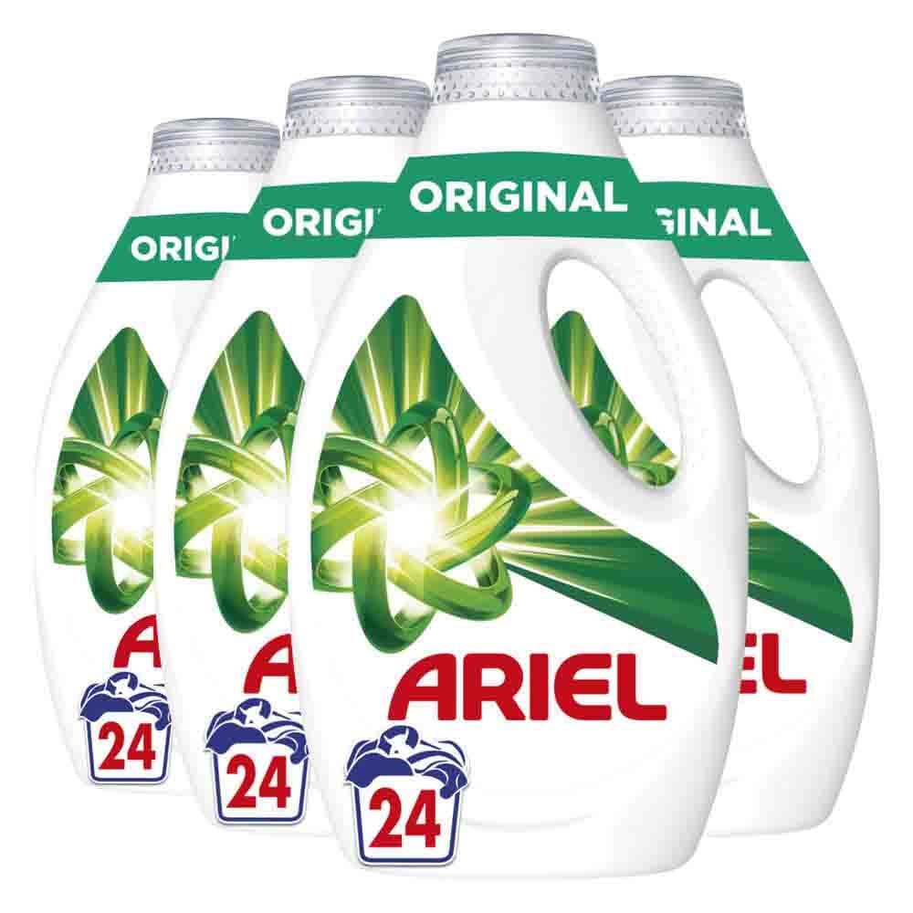 4x Ariel Vloeibaar Wasmiddel Original 24 Wasbeurten 1,08 liter