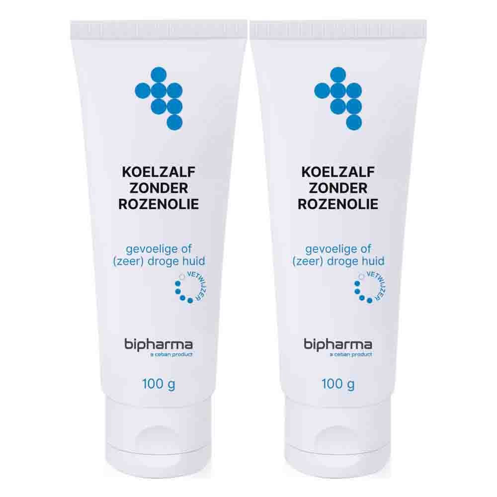 2x Bipharma Koelzalf Zonder Rozenolie 100 gr