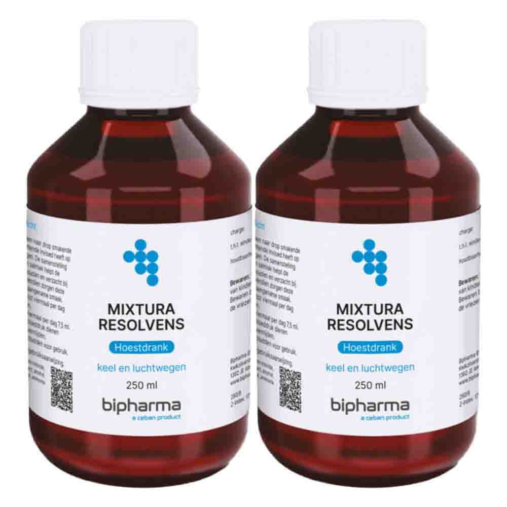 2x Bipharma Mixtura Resolvens Hoestdrank 250 ml