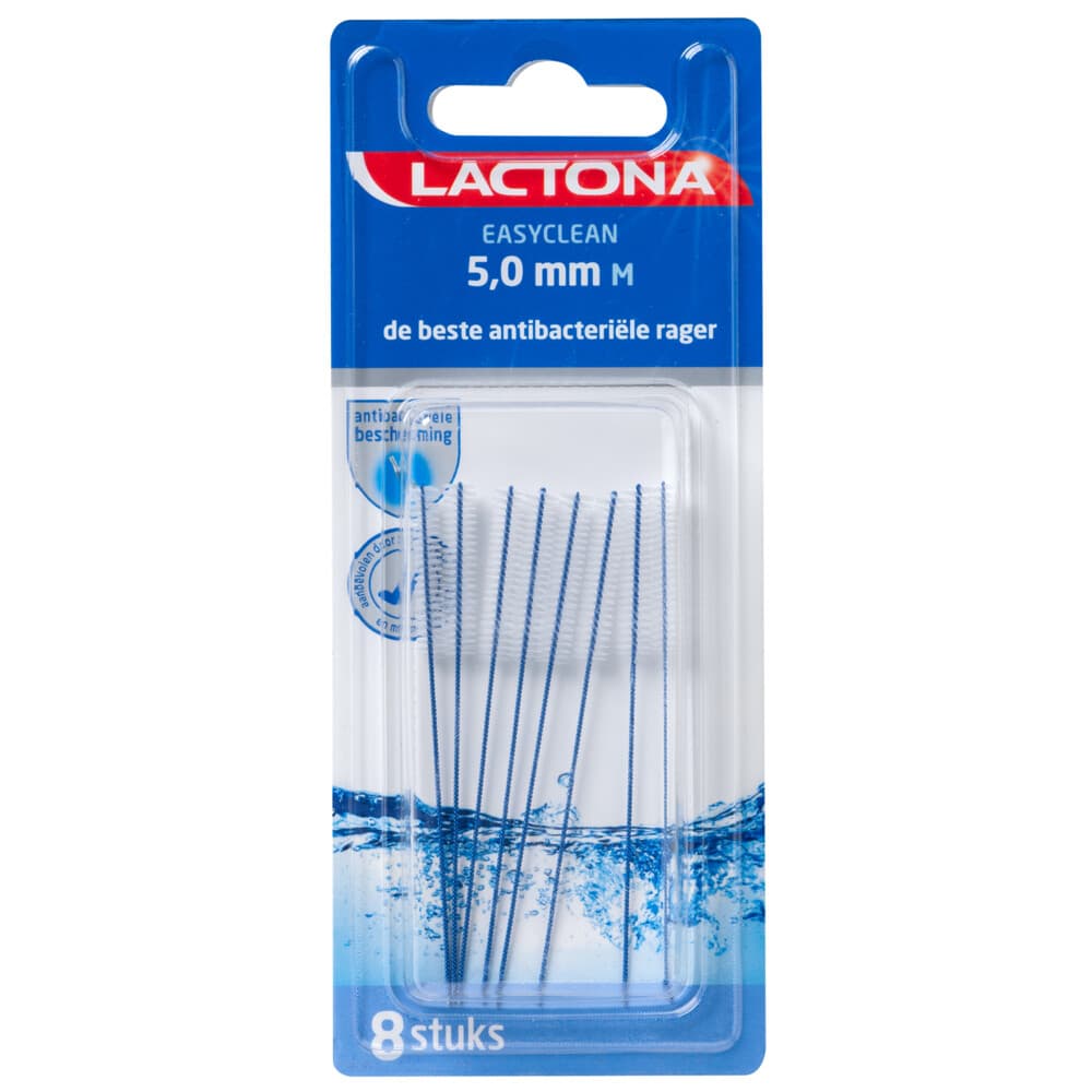 Lactona Ragers Easyclean M Blauw Cilindrisch 5.0 mm 8 stuks