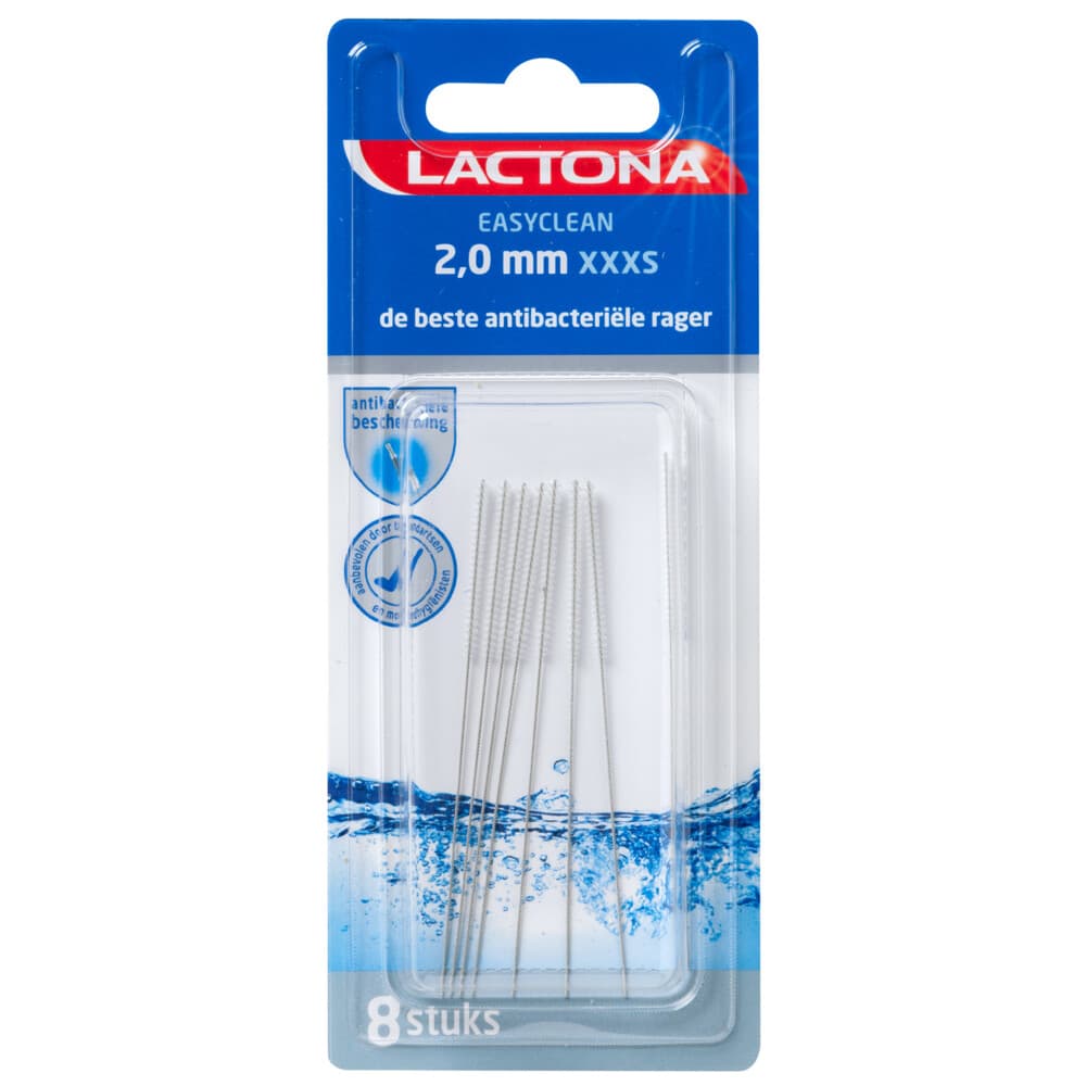 Lactona Ragers Easyclean XXXS Grijs Cilindrisch 2.0 mm 8 stuks