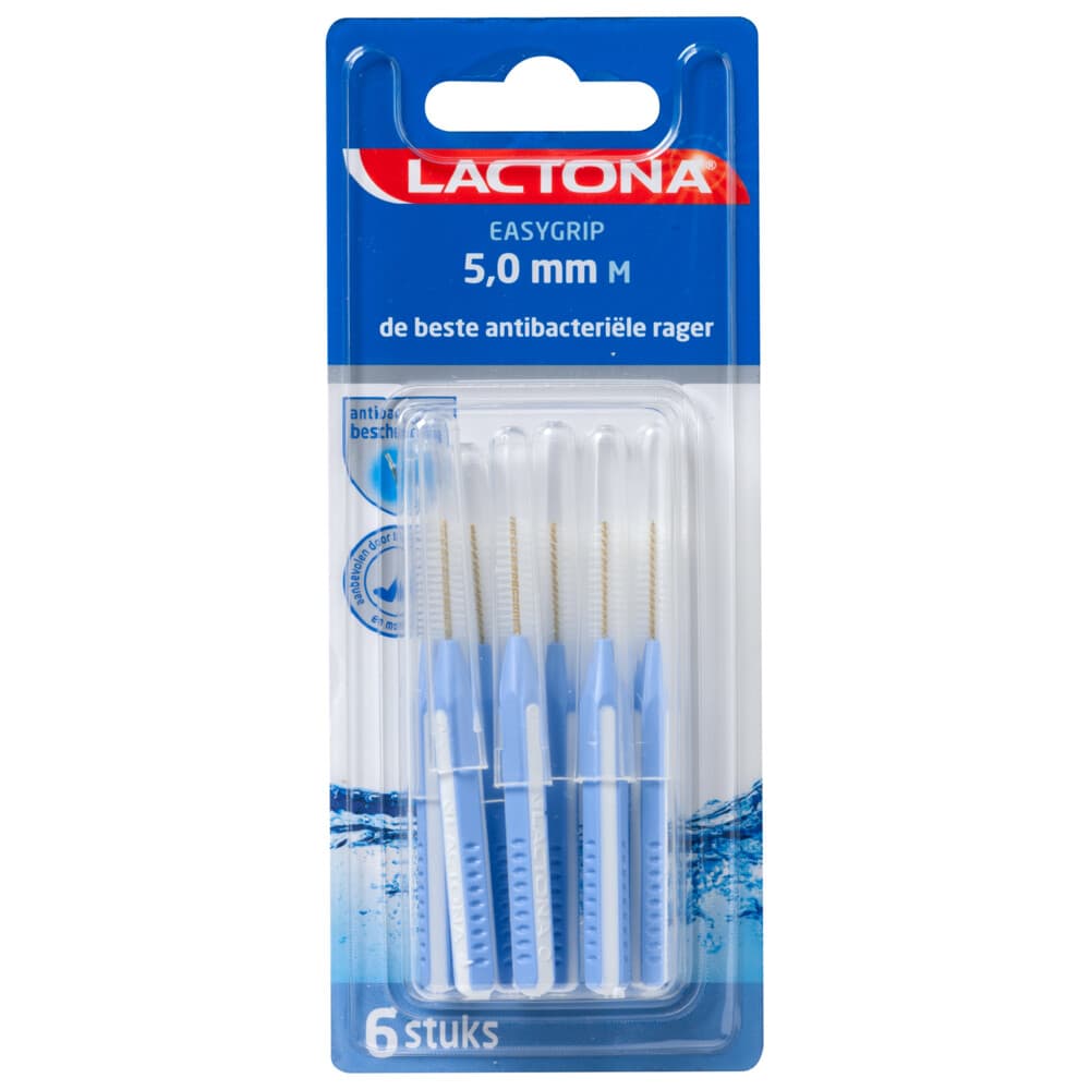 Lactona EasyGrip Ragers M Licht blauw 5.0 mm 6 stuks
