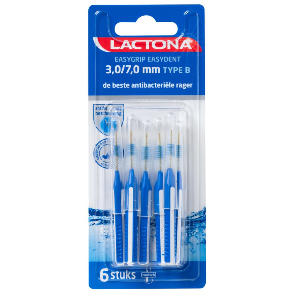 Lactona EasyGrip Ragers B Donkerblauw 3-7 mm 6 stuks