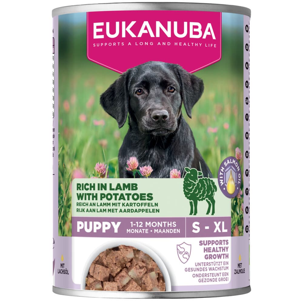 6x Eukanuba Life Care Dog Hondenvoer Nat Puppy Lamb&Potatoes 400 gr