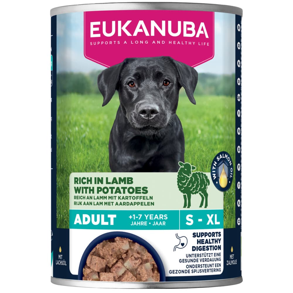 2+1 gratis: Eukanuba Life Care Dog Hondenvoer Nat Adult Lamb&Potatoes 400 gr