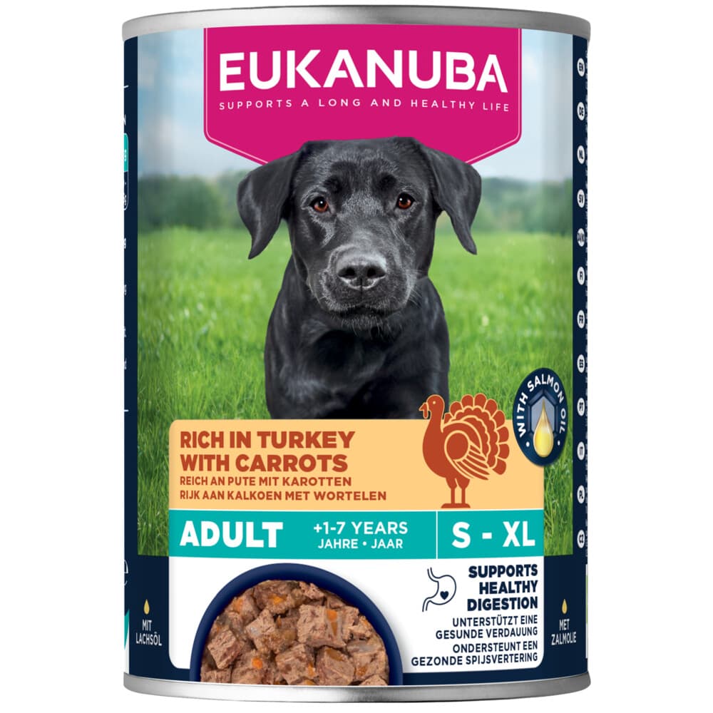 2+1 gratis: Eukanuba Life Care Dog Hondenvoer Nat Adult Turkey&Carrot 400 gr