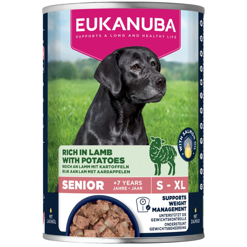 2+1 gratis: Eukanuba Life Care Dog Hondenvoer Nat Senior Lamb&Potatoes 400 gr