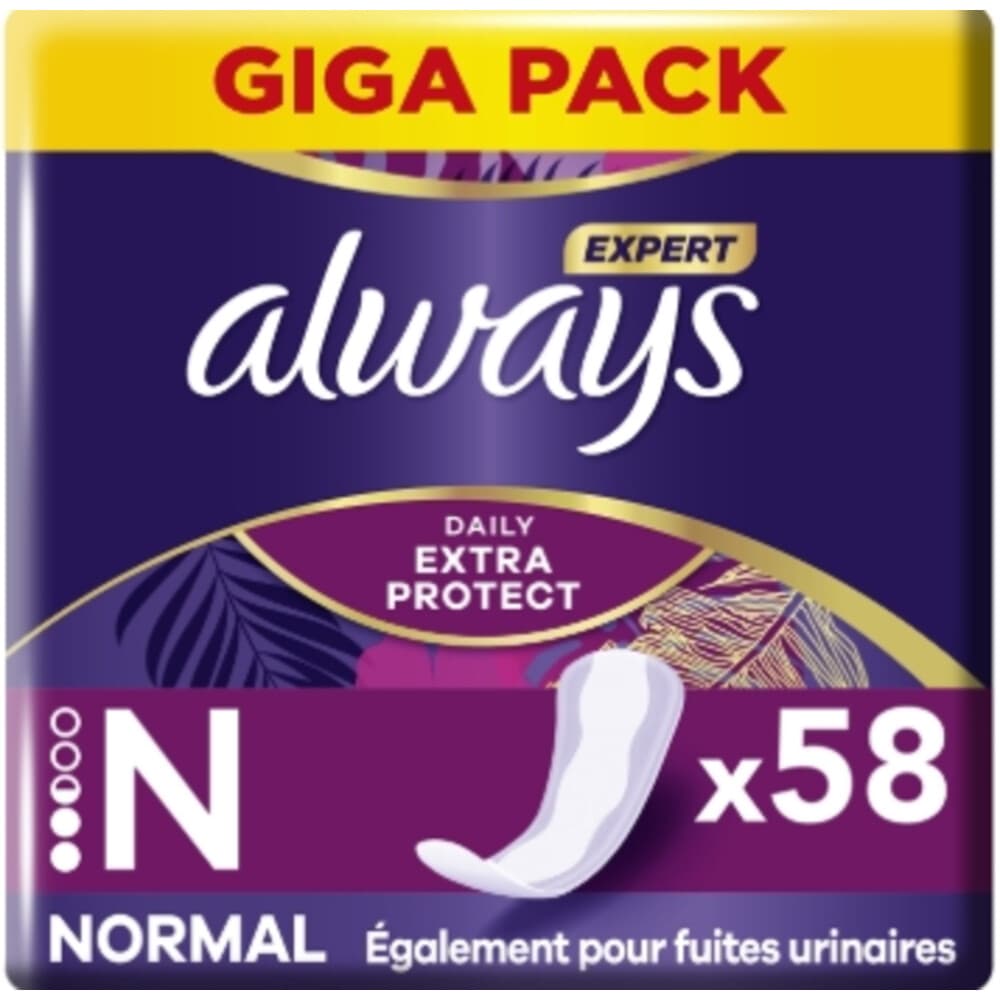 Always Daily Protect Inlegkruisjes Extra Normaal 58 stuks