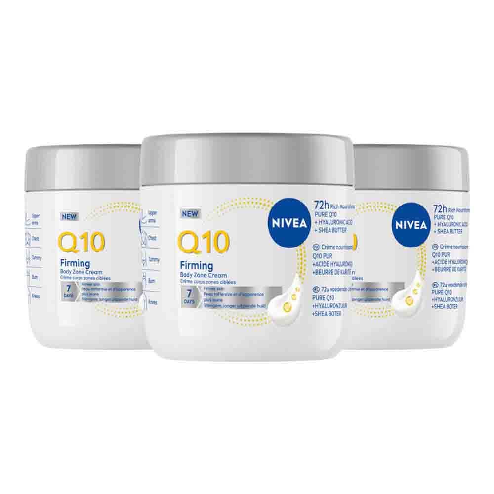 3x NIVEA Verstevigende Body Zone Q10 Crème 400ml