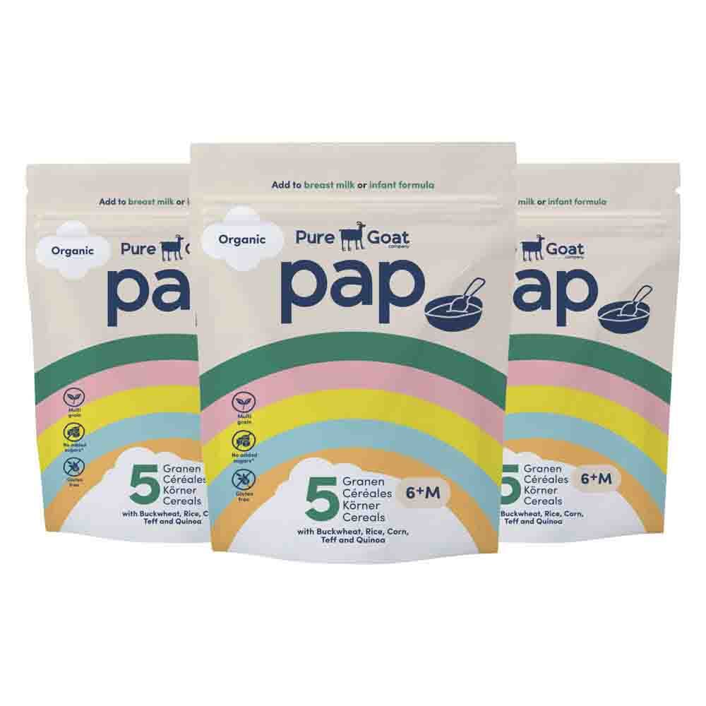 3x Pure Goat Bio Pap 5 Granen 6+ mnd 200 gr