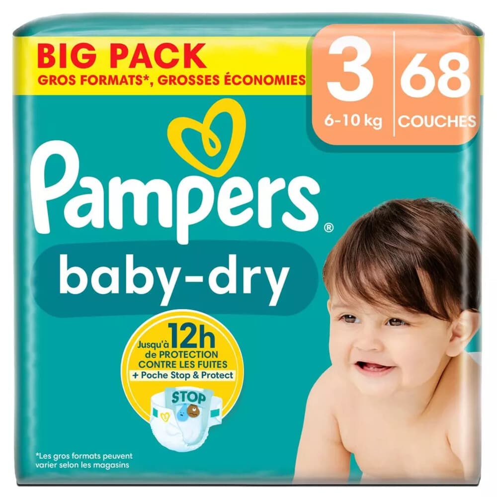2x Pampers Baby Dry Diapers Maat 3 (6-10 kg) 34 stuks