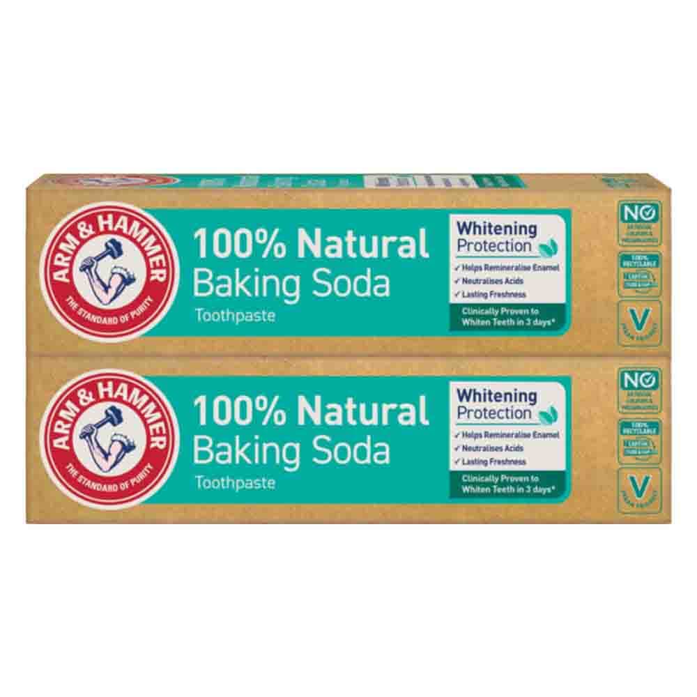 2x Arm&Hammer Tandpasta 100% Natural White Protect 75 ml