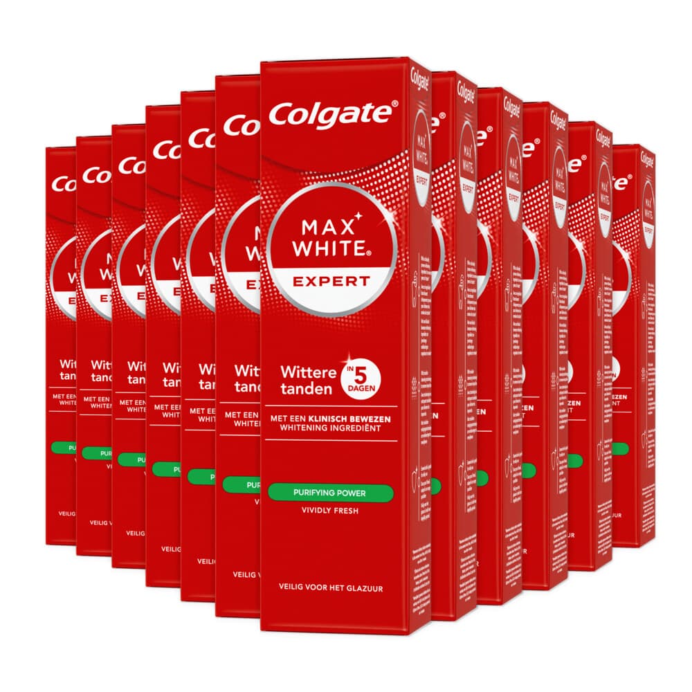 12x Colgate Tandpasta Max White Expert Purifying Power 75 ml