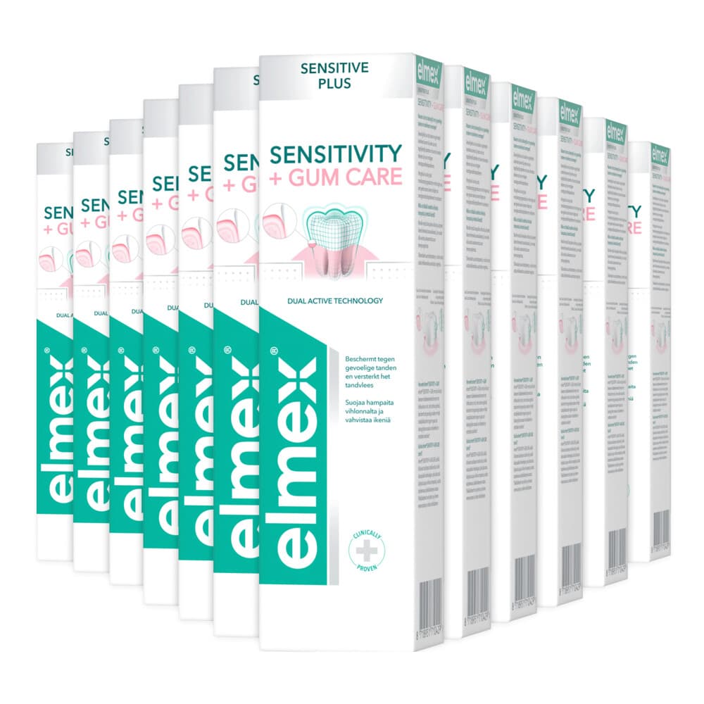 12x Elmex Tandpasta Sensitive Plus Gum Care 75 ml