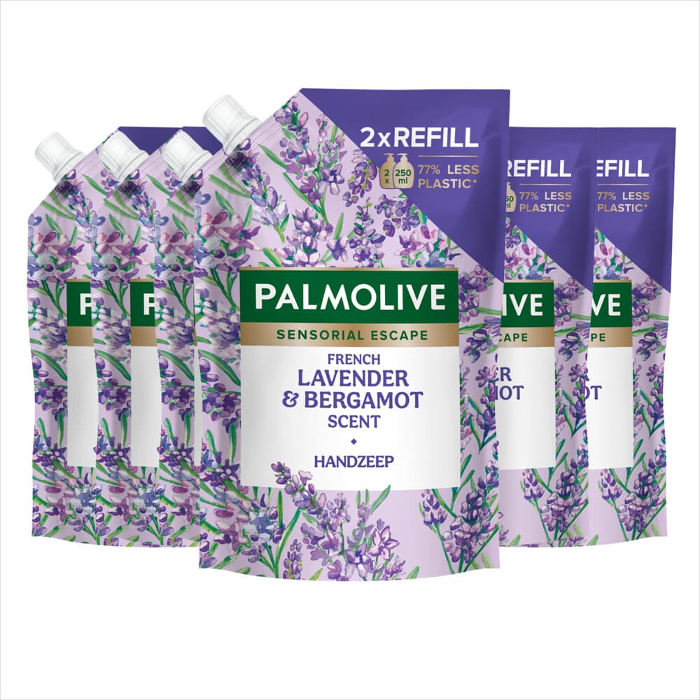 6x Palmolive Handzeep Navulling Doypack Sensorial Escape French Lavender&Bergamot 500 ml