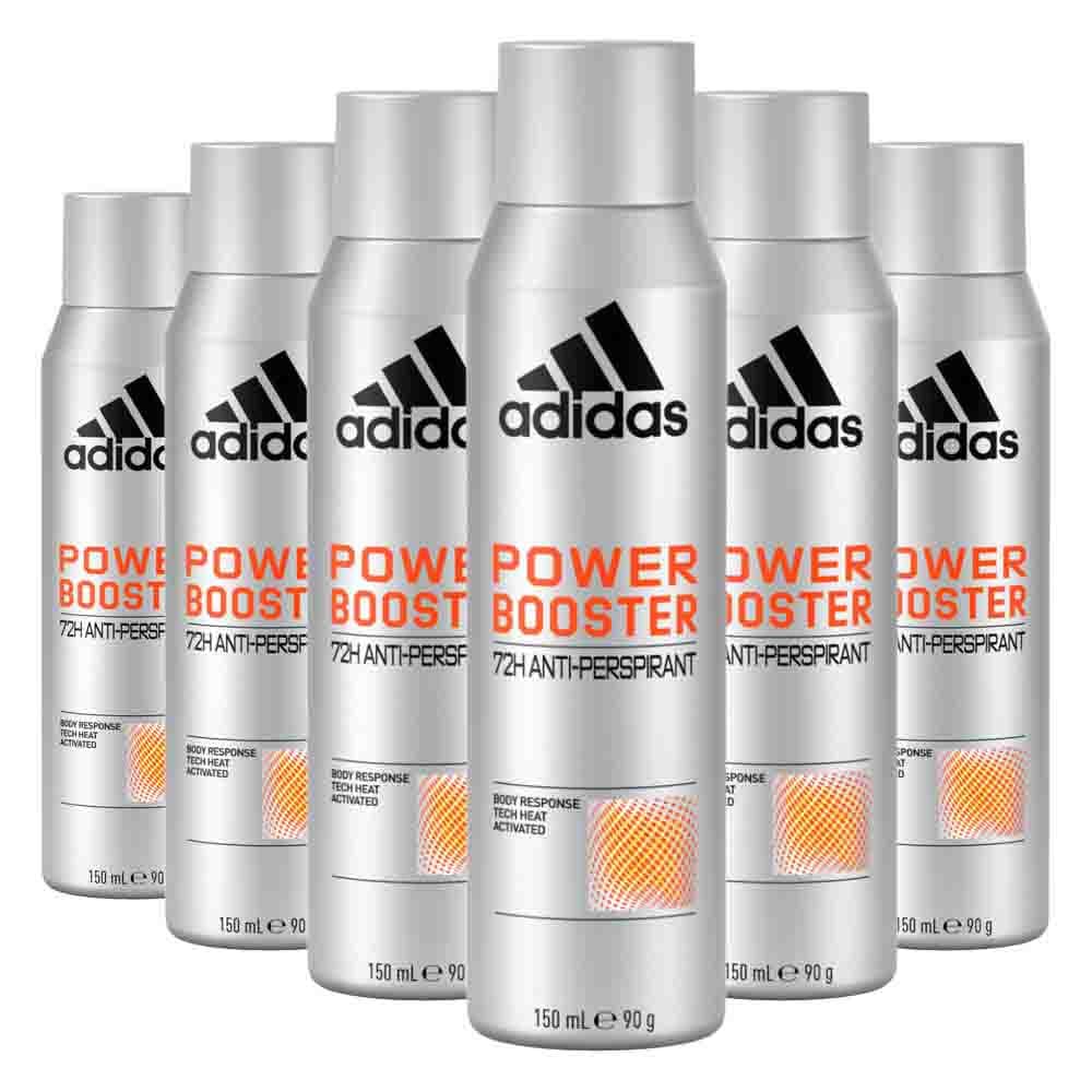 6x Adidas Deodorant Power Booster 150 ml