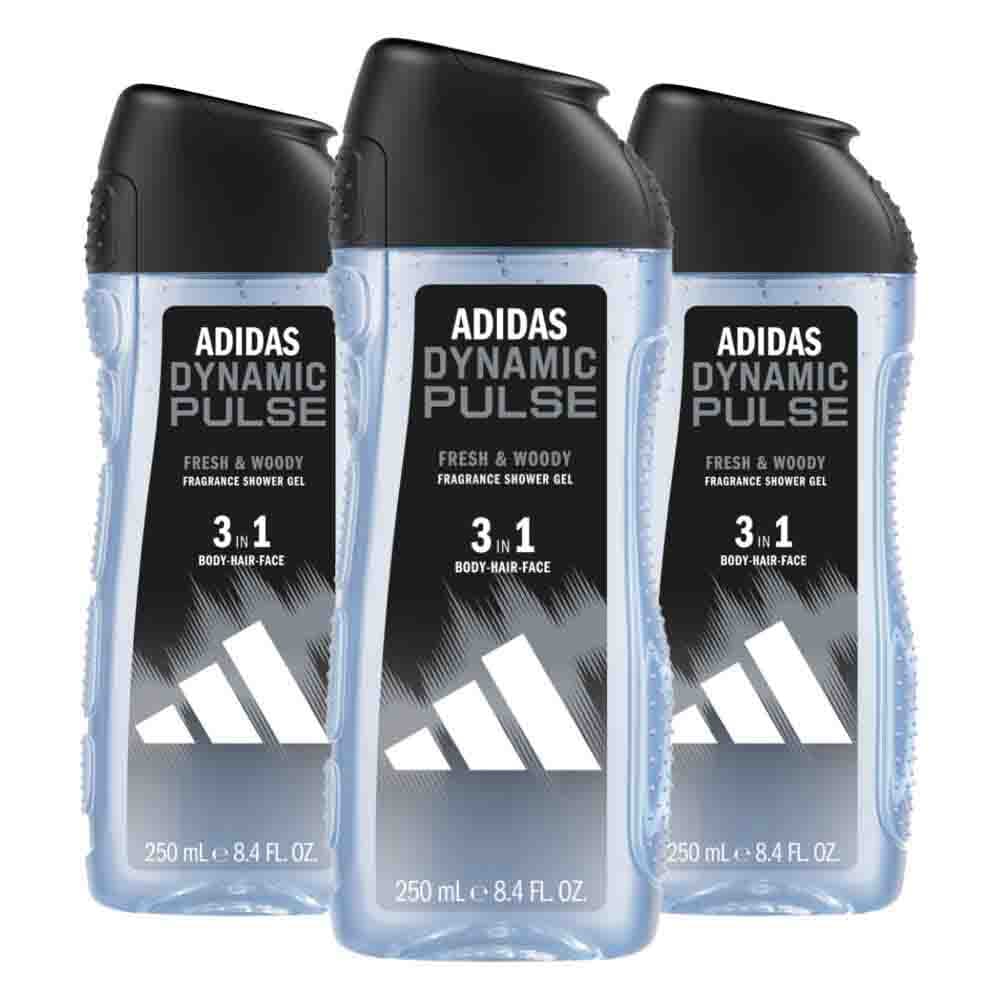 3x Adidas Shower Gel Dynamic Pulse 250 ml