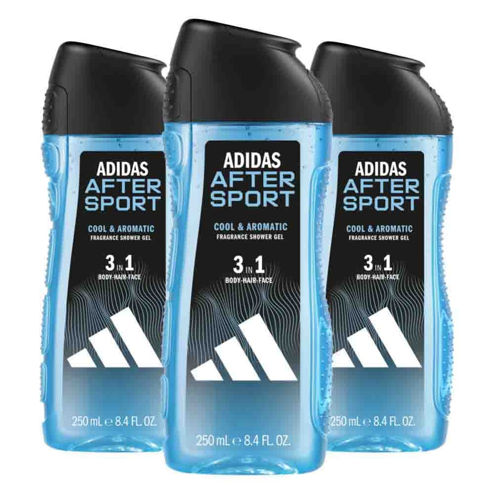3x Adidas Shower Gel After Sport 250 ml