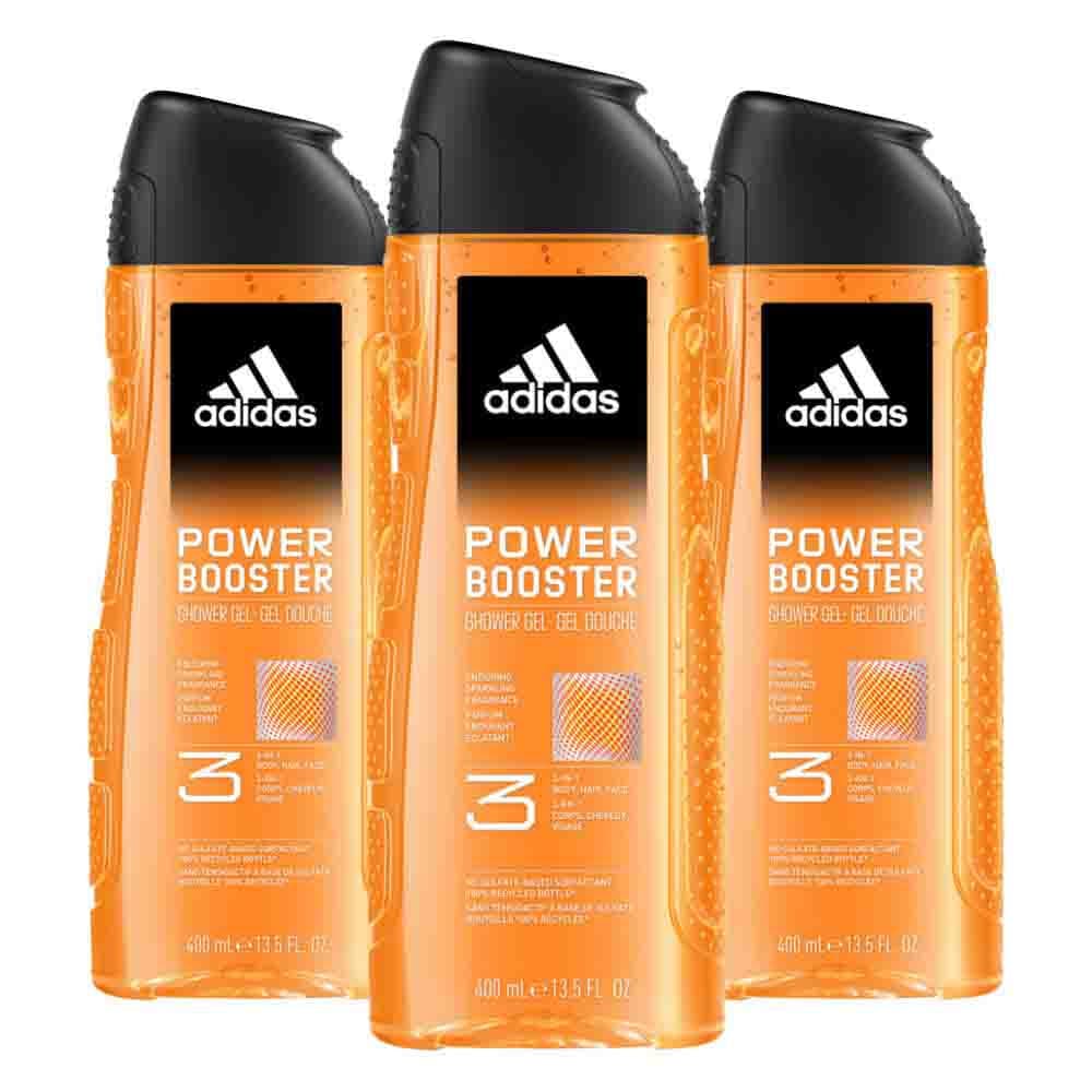 3x Adidas Shower Gel Power Booster 250 ml
