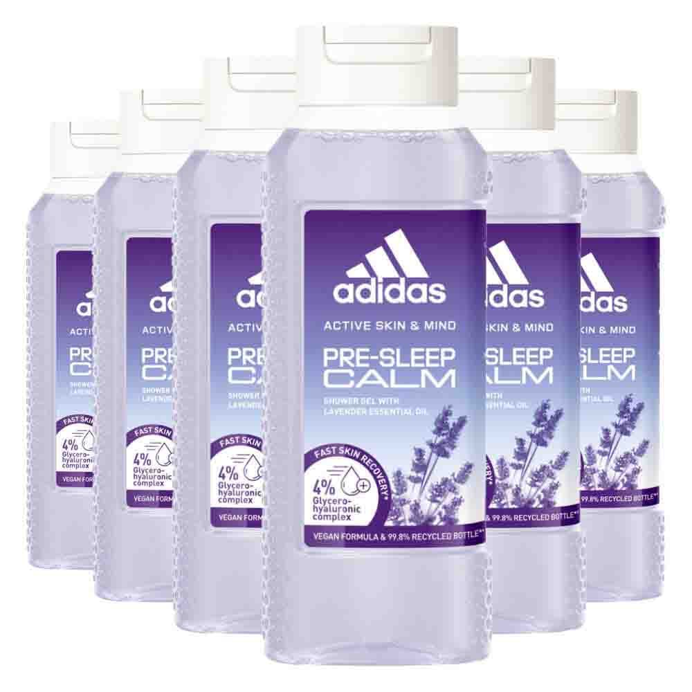 6x Adidas Shower Gel Active Skin&Mind Pre-sleep Calm W 250 ml