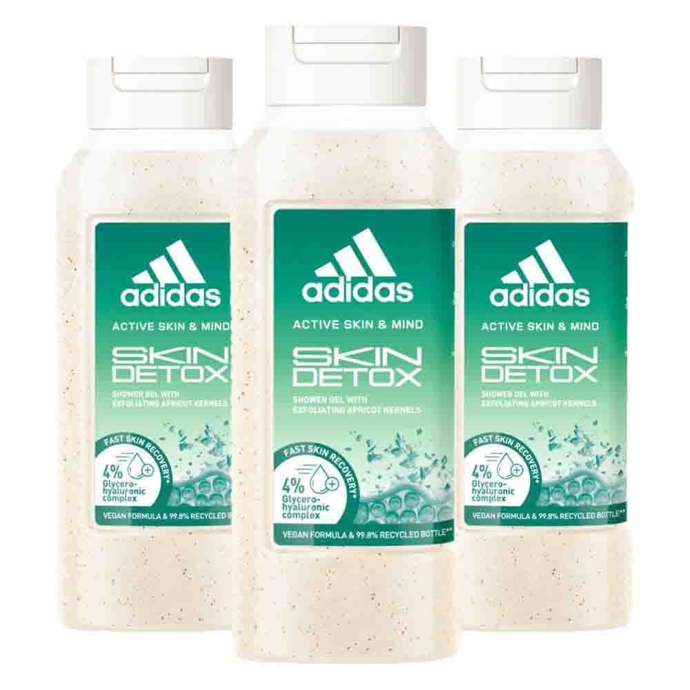 3x Adidas Shower Gel Active Skin&Mind Skin Detox W 250 ml