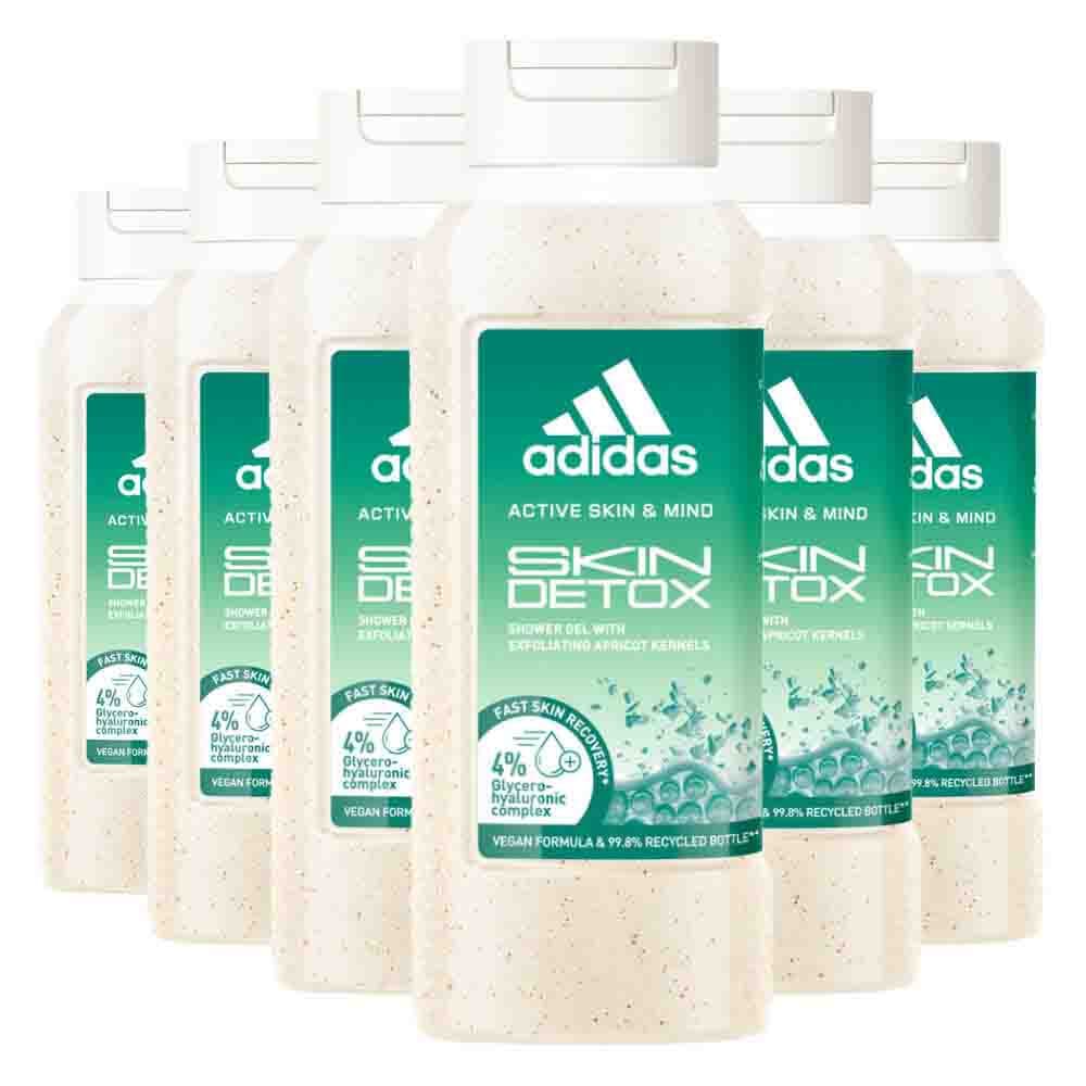 6x Adidas Shower Gel Active Skin&Mind Skin Detox W 250 ml