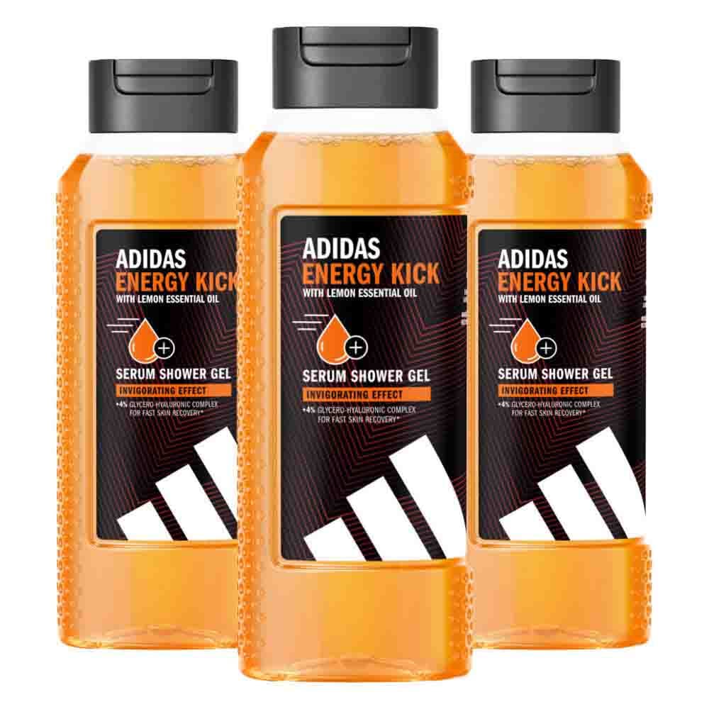 3x Adidas Shower Gel Active Skin&Mind Energy Kick M 250 ml
