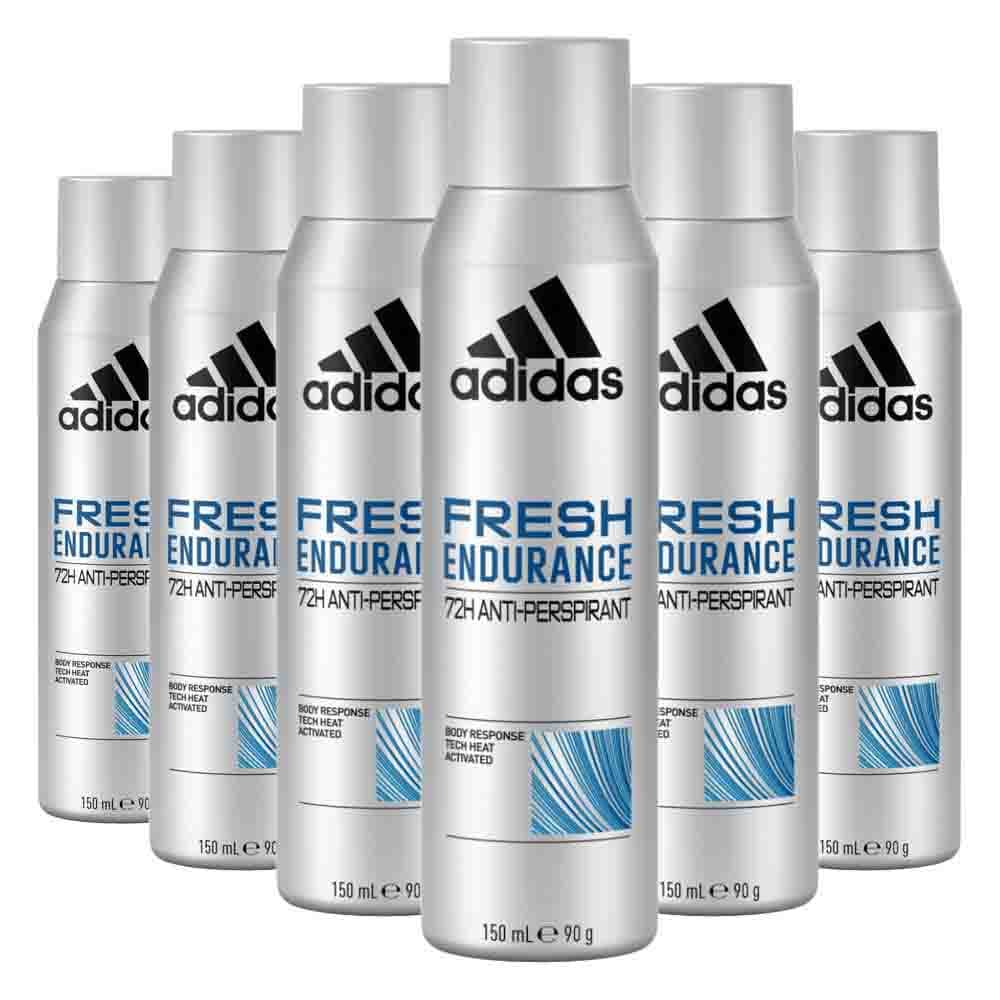 6x Adidas Deodorant Fresh Endurance 150 ml
