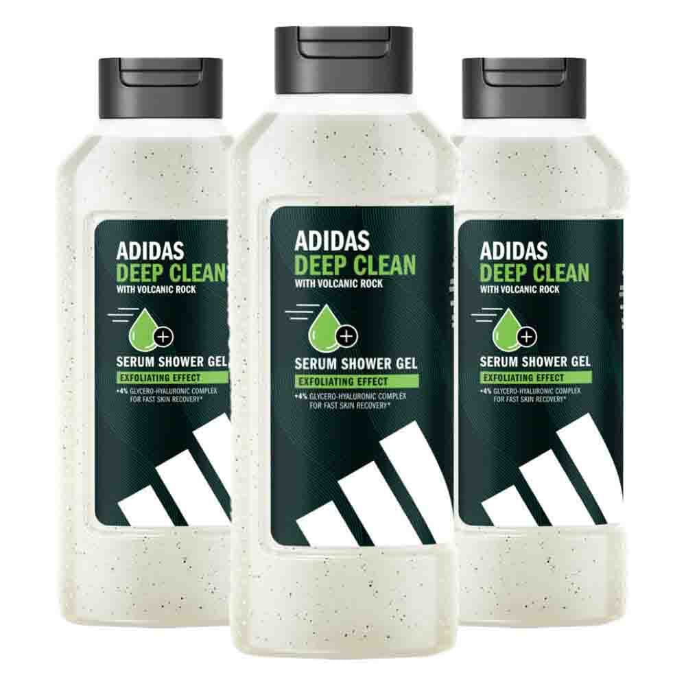 3x Adidas Shower Gel Active Skin&Mind Deep Clean 400 ml