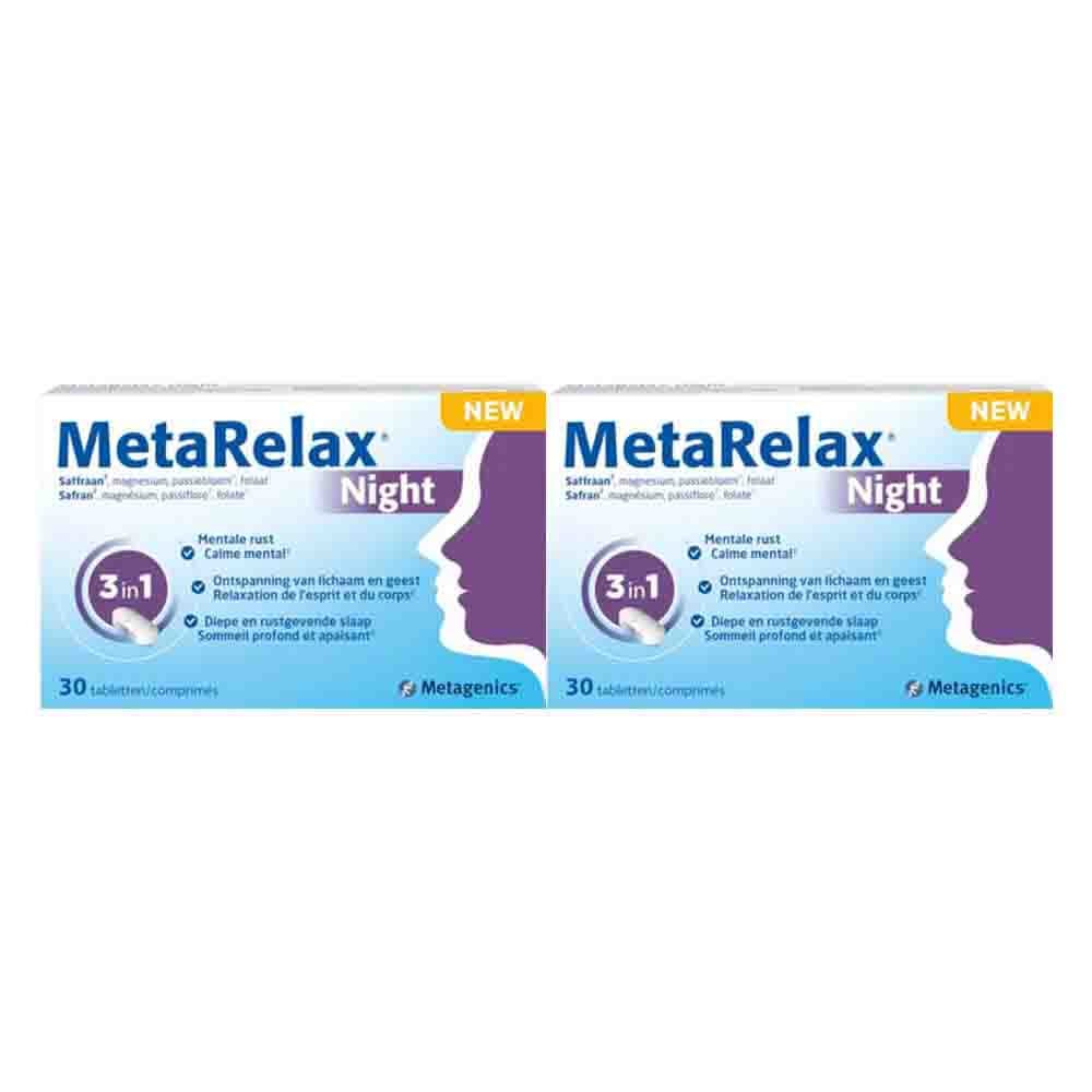 2x Metagenics MetaRelax Night 30 tabletten