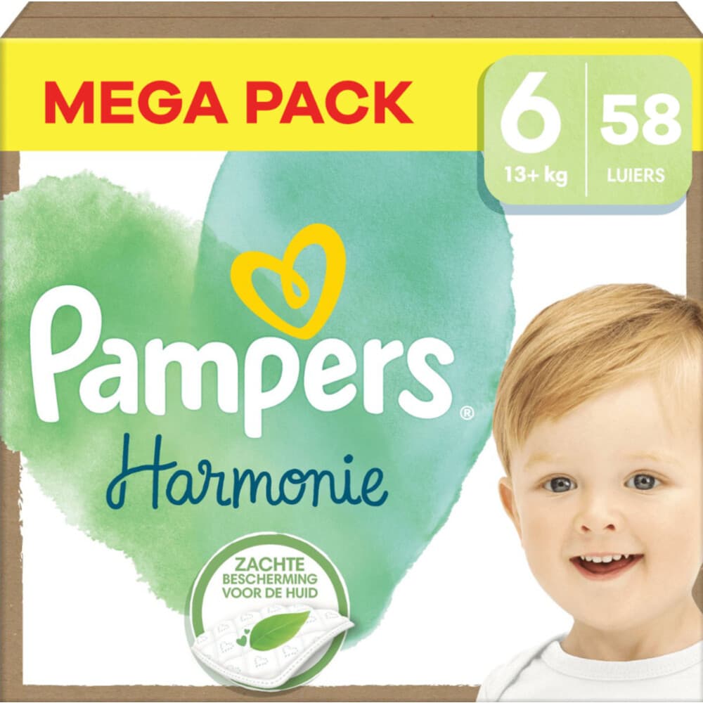 Pampers Harmonie Diapers Maat 6 (13+ kg) 58 stuks