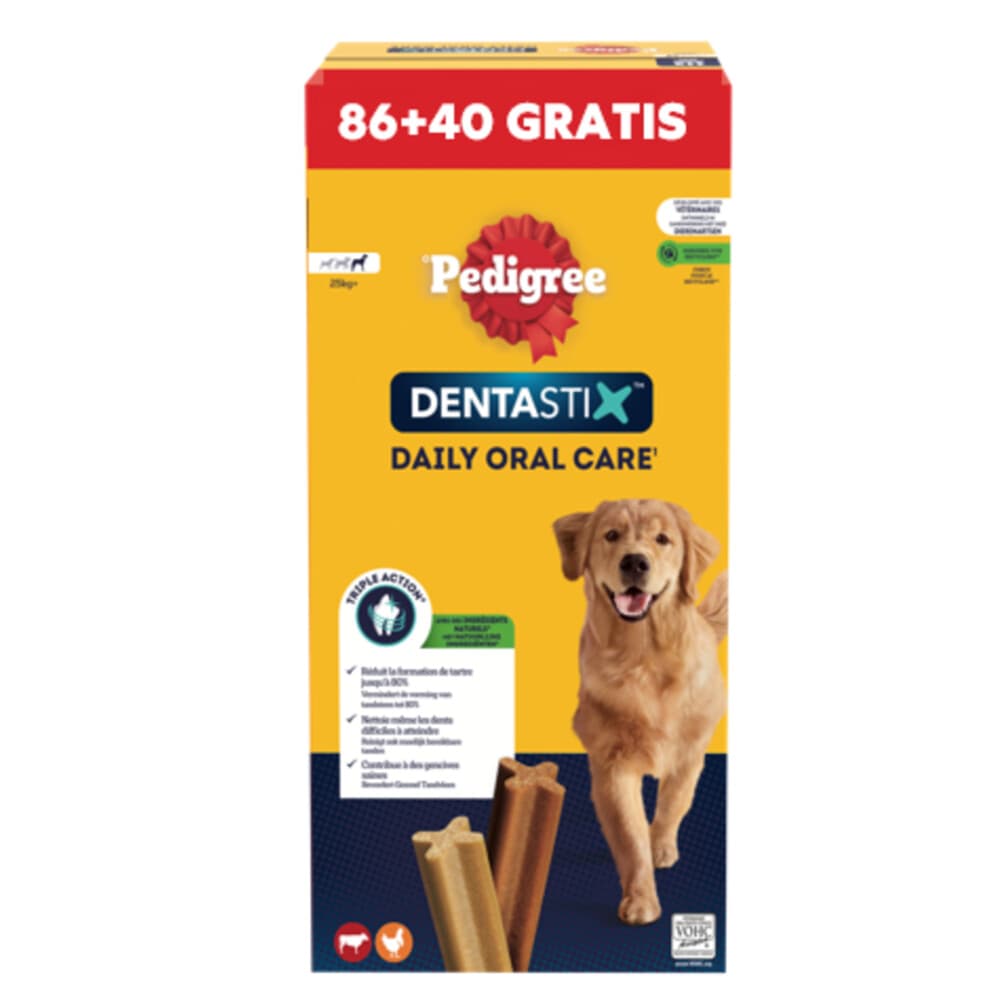 Pedigree Hondensnack Dentastix L 86 + 40 stuks 4,86 kg