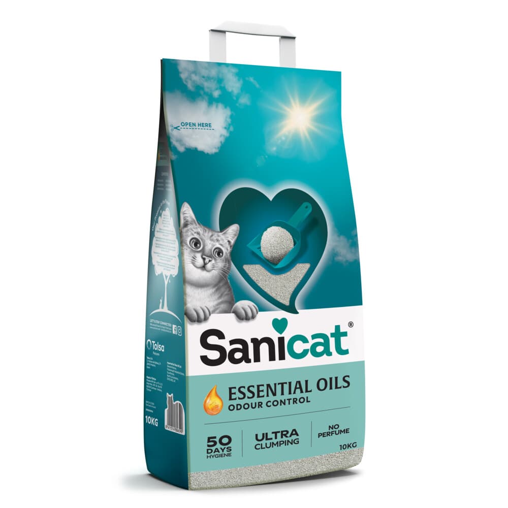 Sanicat Essential Oils Ultra White Kattenbakvulling Fragrance Free 10 kg
