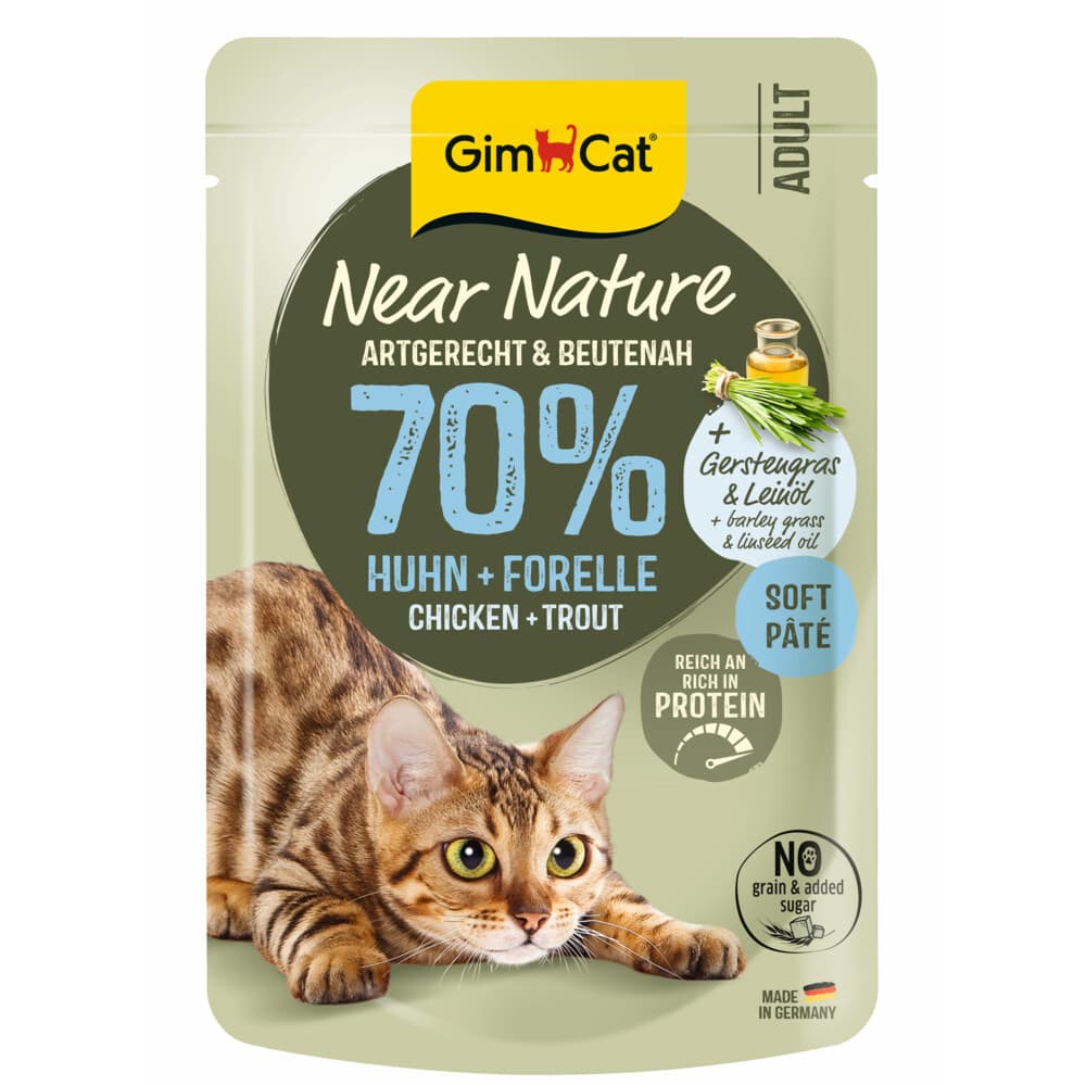 GimCat Kattenvoer Near Nature Kip&Forel 85 gr
