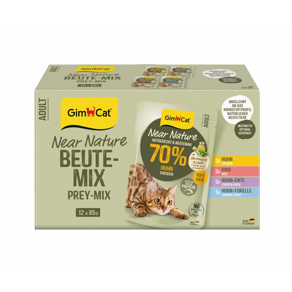GimCat Kattenvoer Nat Near Nature mix 12 x 85 gr