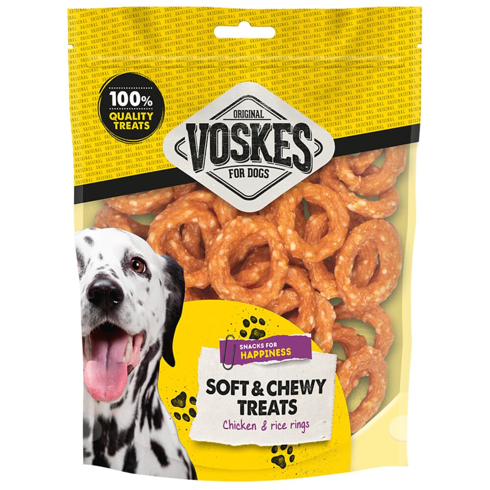 Voskes Hondensnack Ringen Kip&Rijst 400 gr