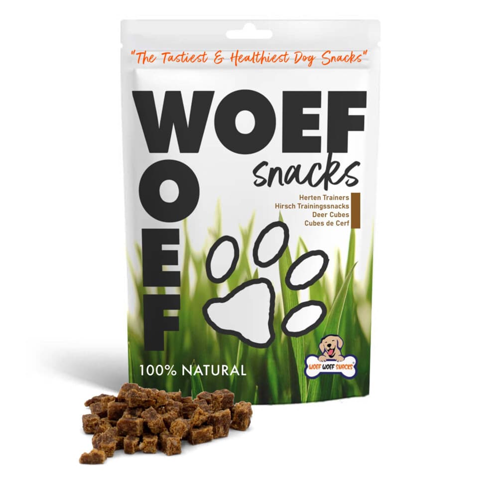 Woef Woef Hondensnack Hert Trainers M 400 gr