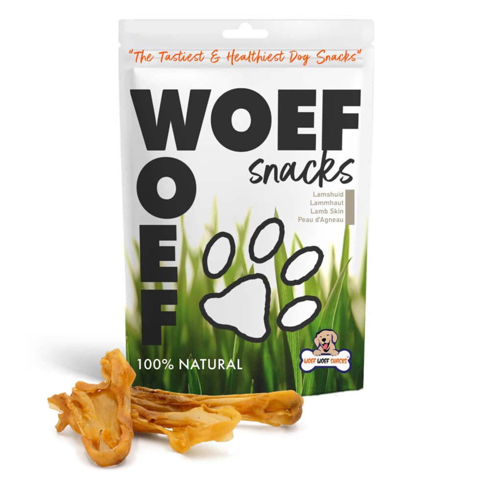 Woef Woef Hondensnack Lamshuid L 250 gr
