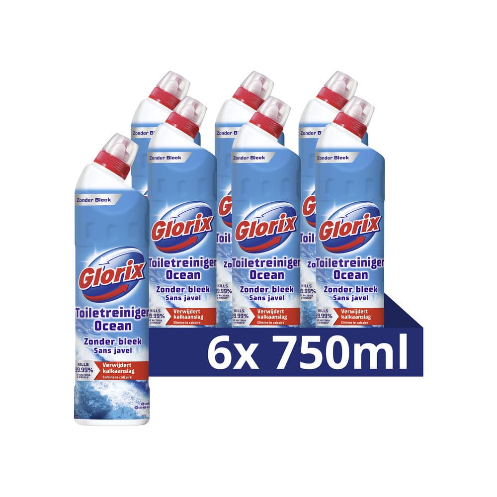 6x Glorix Toiletreiniger Ocean 750 ml