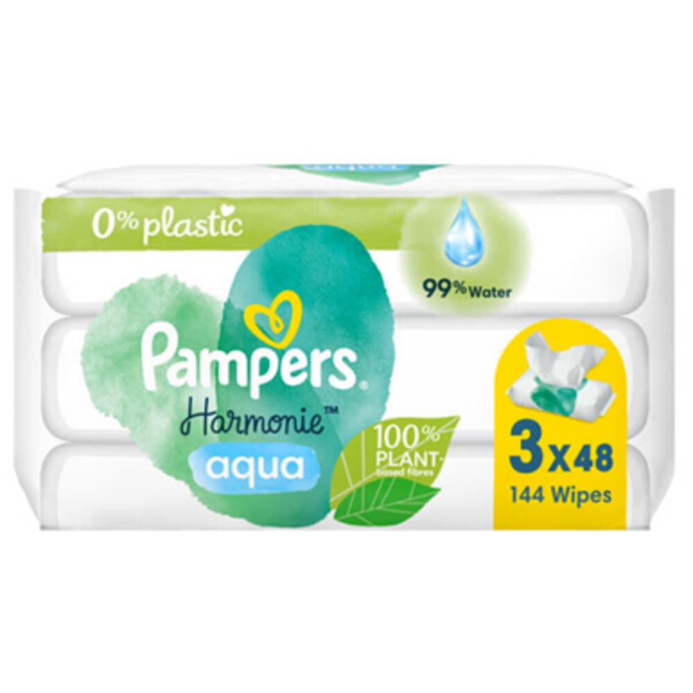 Pampers Billendoekjes Harmonie Aqua 3 stuks