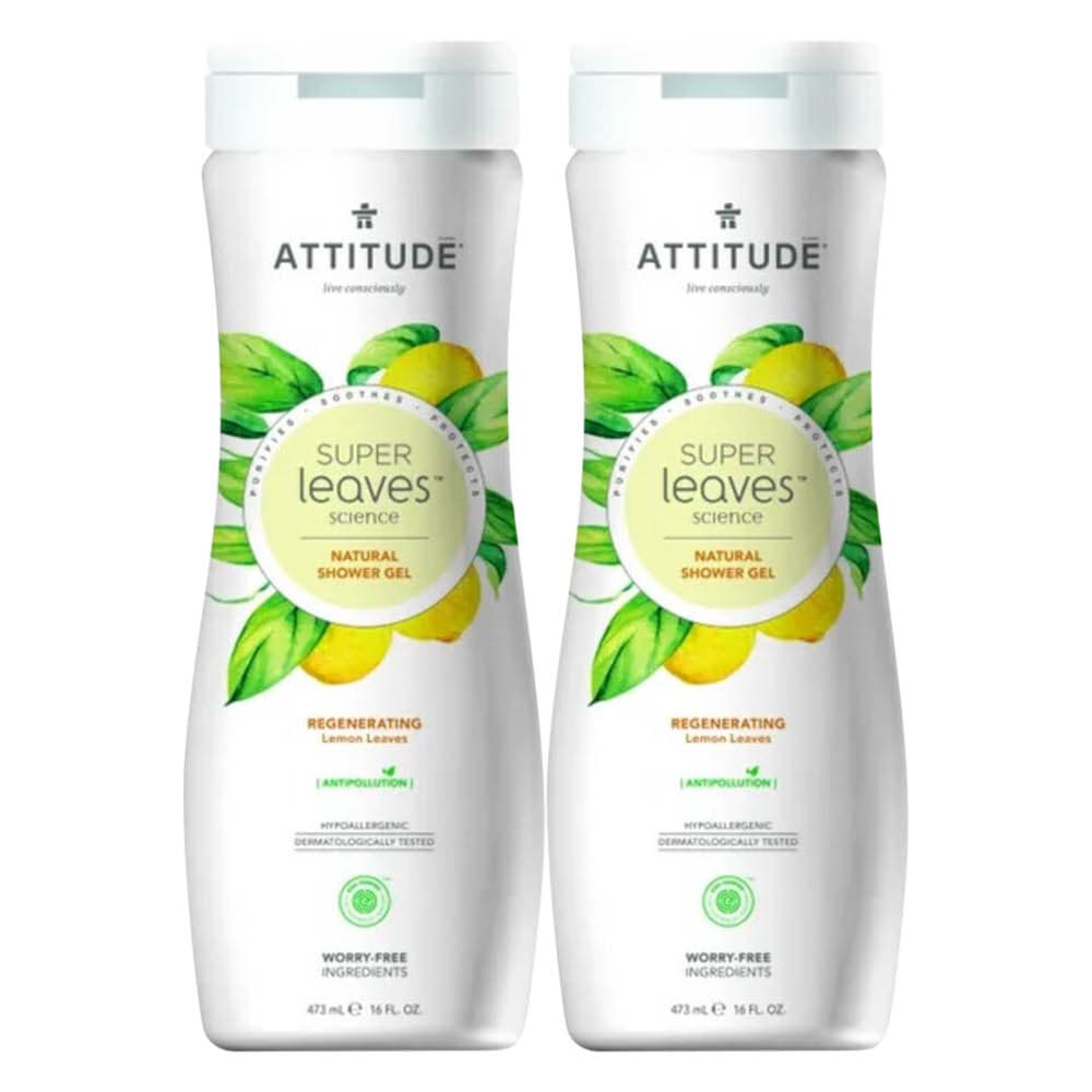 2x Attitude Douchegel Regenerating Lemon Leaves 473 ml