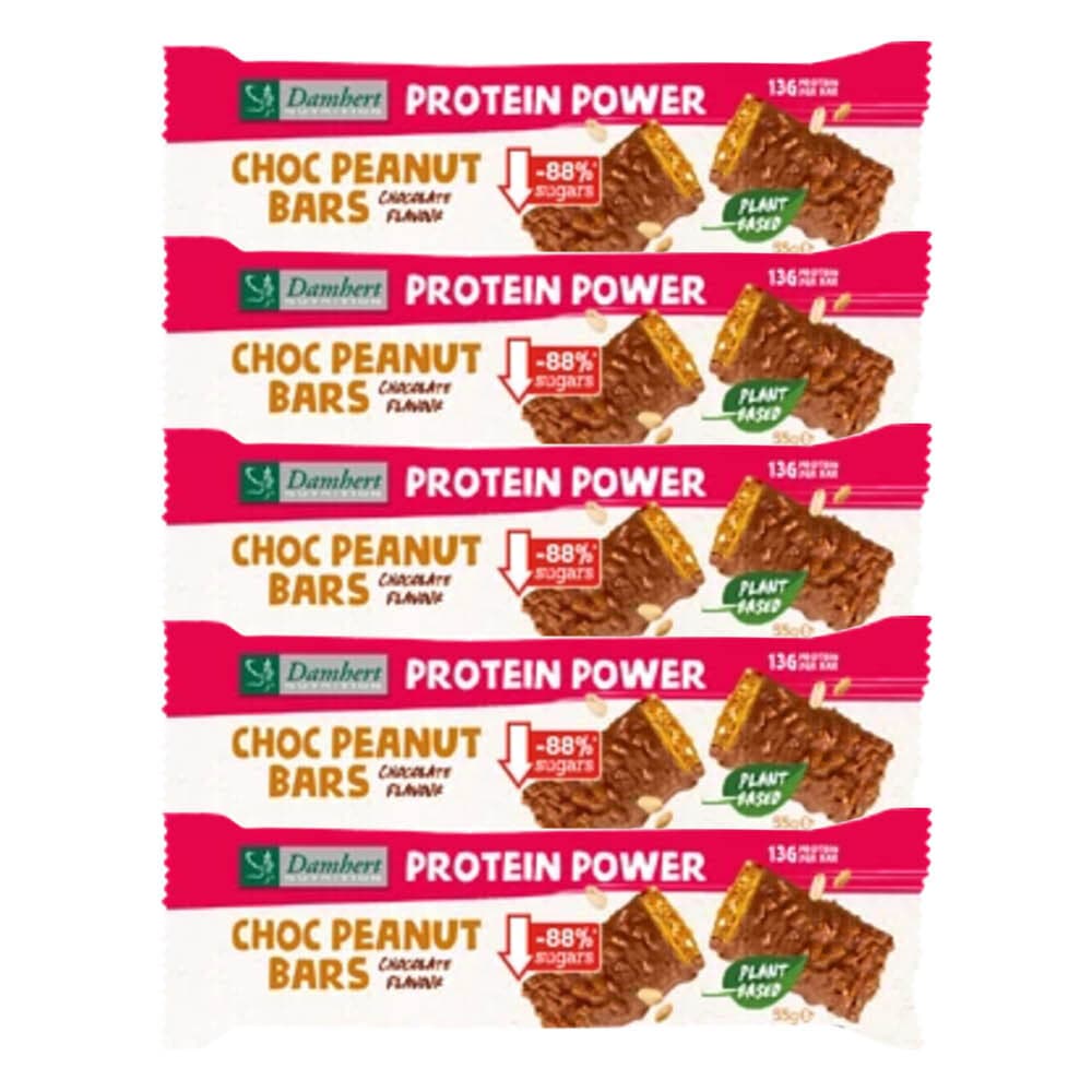 5x Damhert Protein Peanut Choco Bars 55 gr