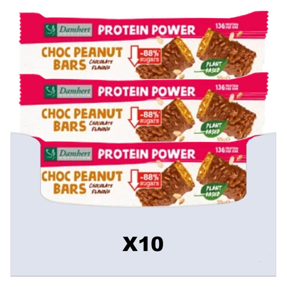 10x Damhert Protein Peanut Choco Bars 55 gr